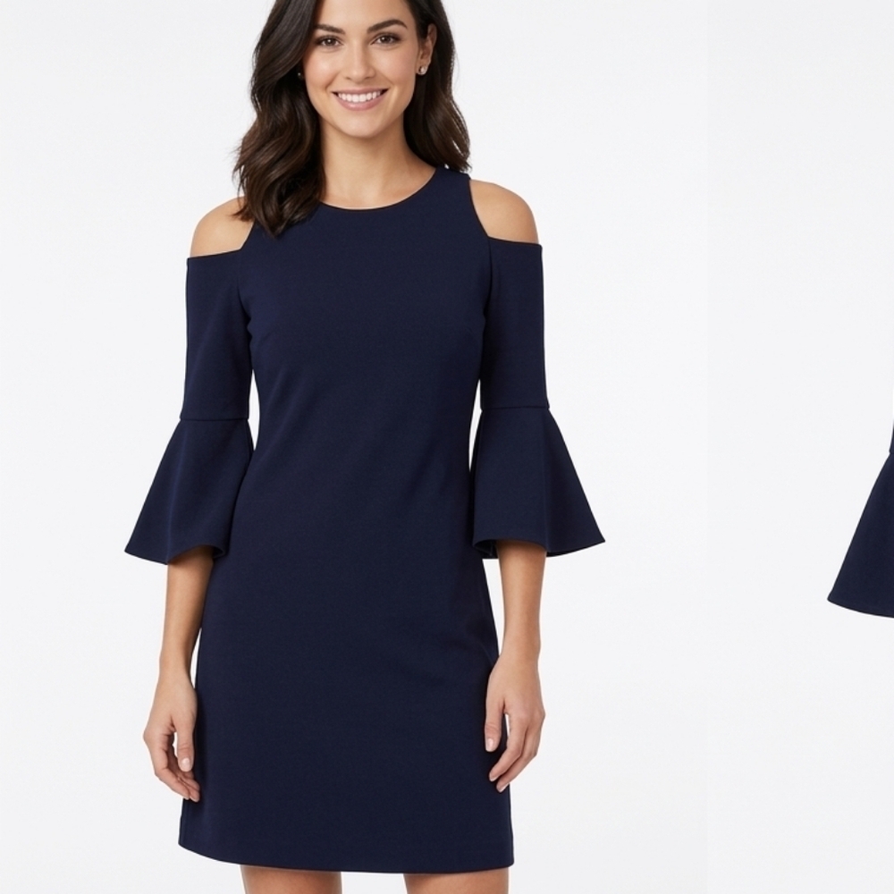 Cold Shoulder Bell Sleeve Mini